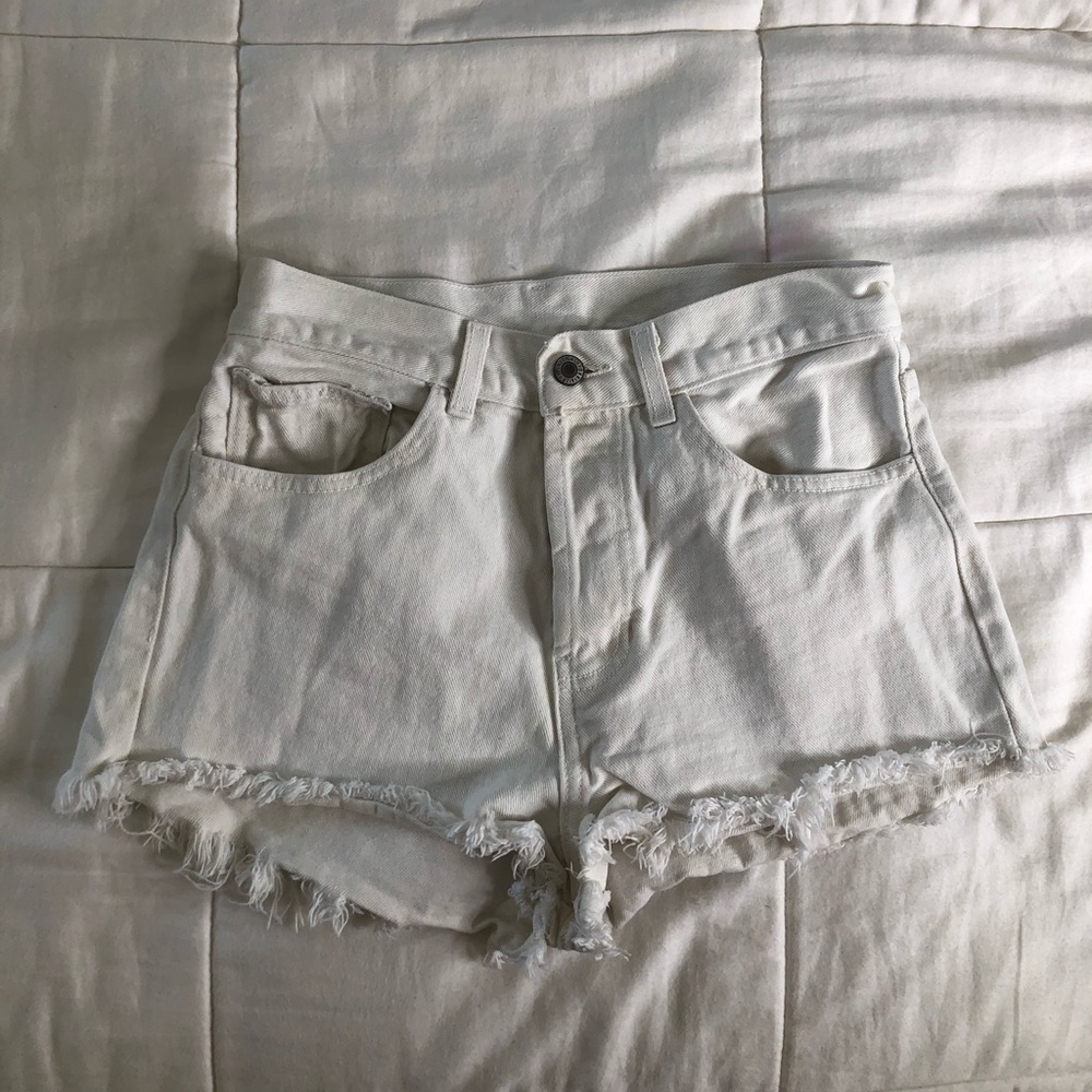 White Denim Jean Shorts